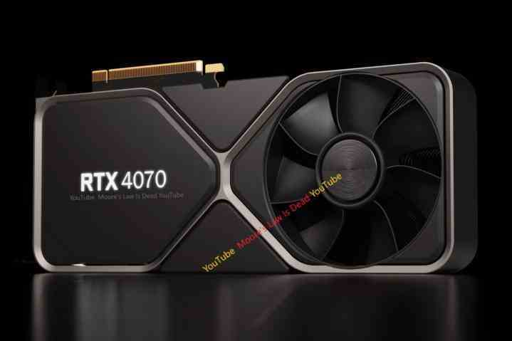 Bir Nvidia GeForce RTX 4070'in bir görüntüsü gösterilmektedir.