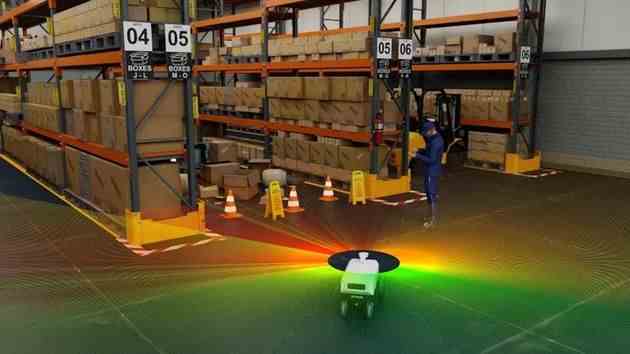 Nvidia tarafından sunulan Isaac Sim robotik simülatörünün görüntüsü.