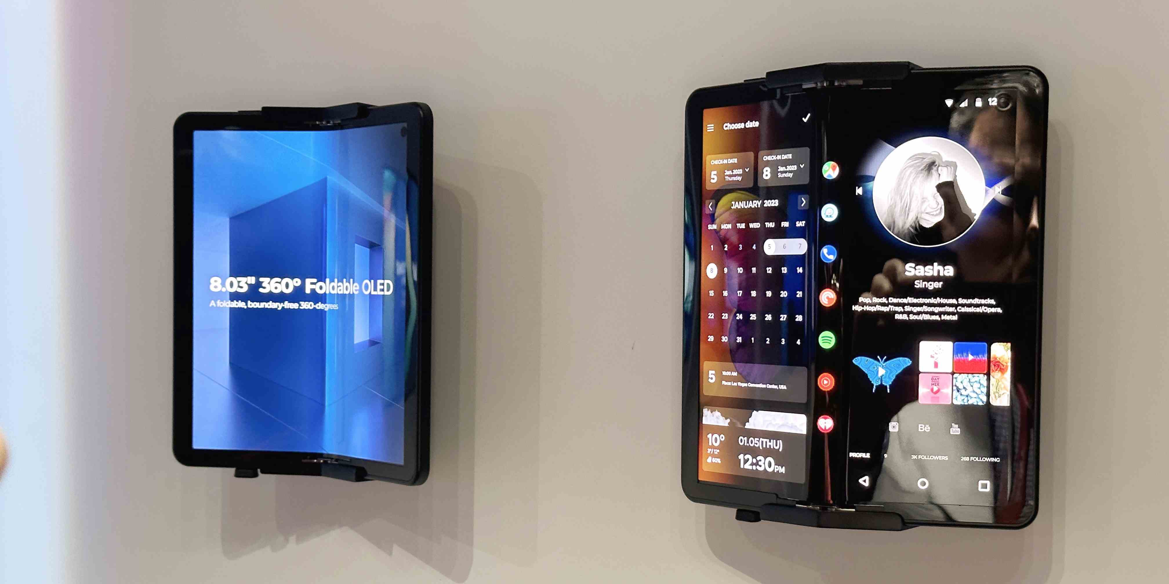 LG Ekran 8 inç 360 derece katlanabilir OLED