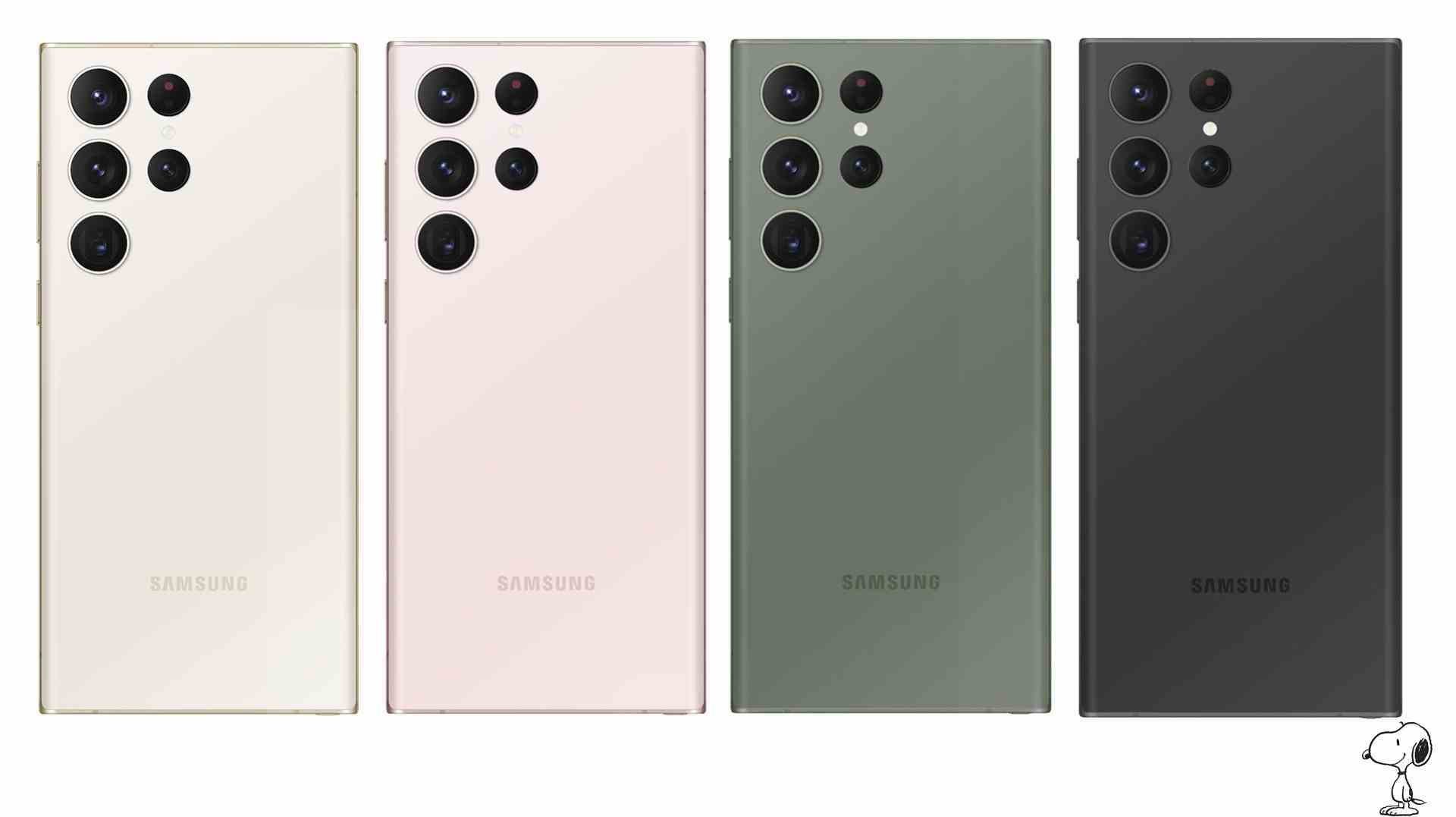 Samsung Galaxy S23 Ultra'nın dört farklı renkte sızdırılmış görüntüleri