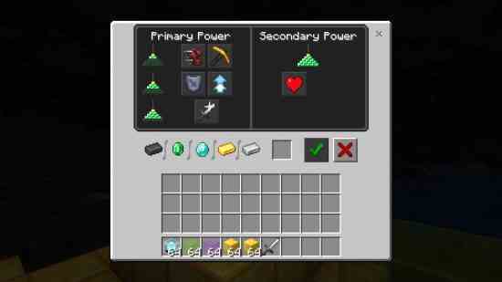 Minecraft işaretçisi - bir işaretçinin sahip olabileceği tüm güçleri gösteren bir ekran.