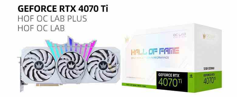 En ekstrem GeForce RTX 3070 Ti tanıtıldı.  Galax GeForce RTX 4070 Ti HOF, RTX 4090 HOF'tan bir soğutucu aldı