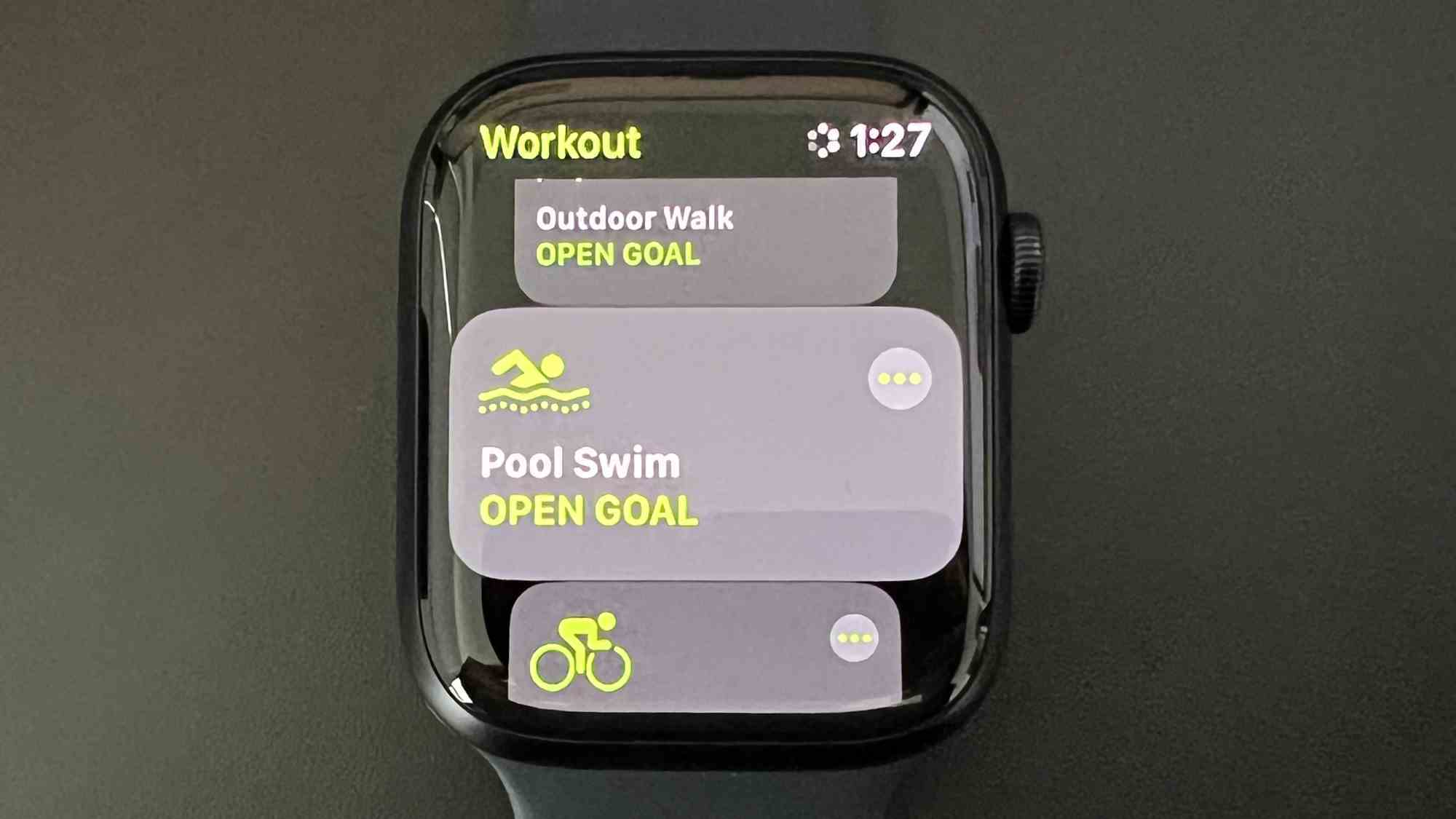 Apple Watch Havuzda Yüzme ekranı