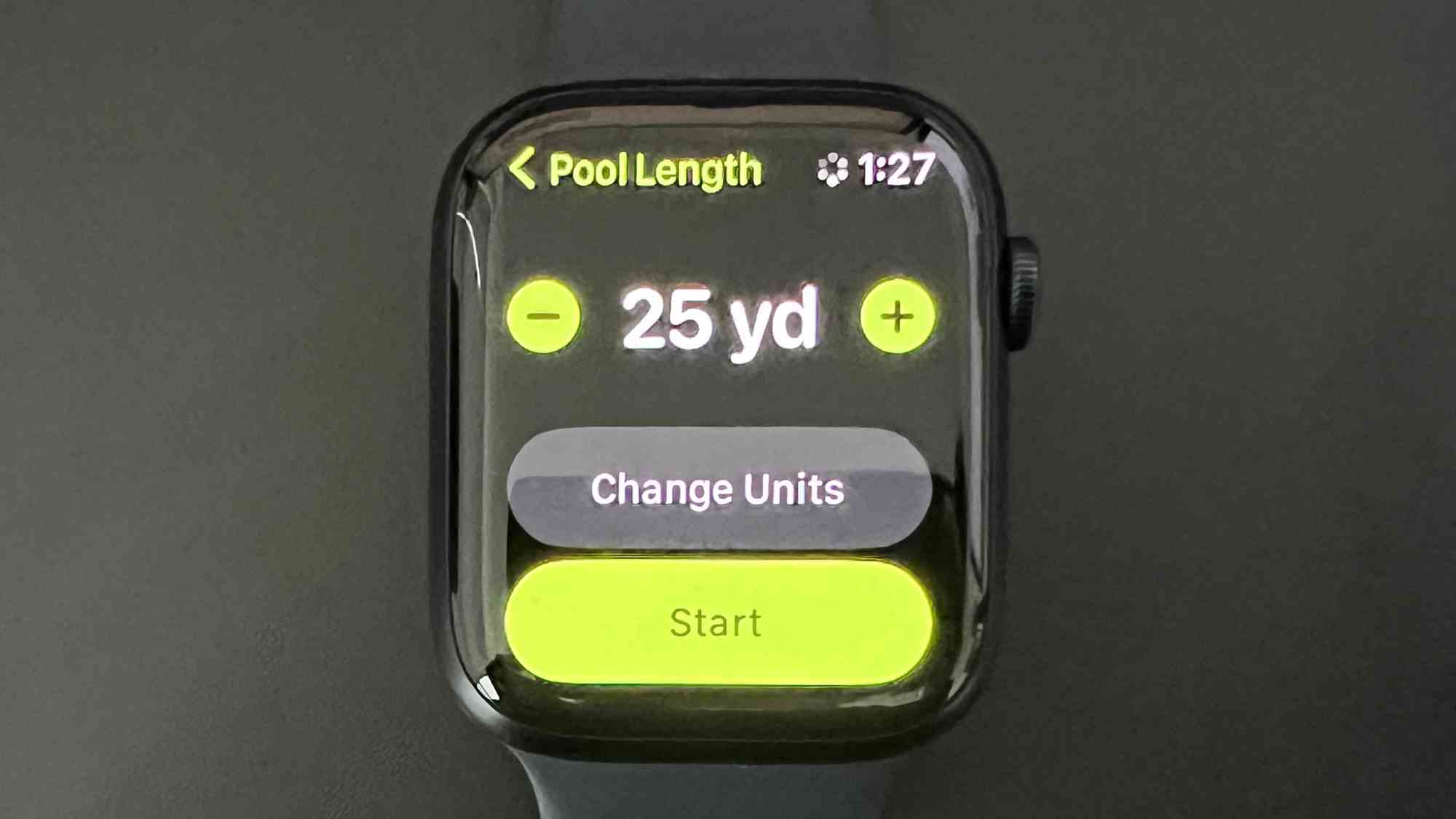 Apple Watch Havuzda Yüzme ekranı