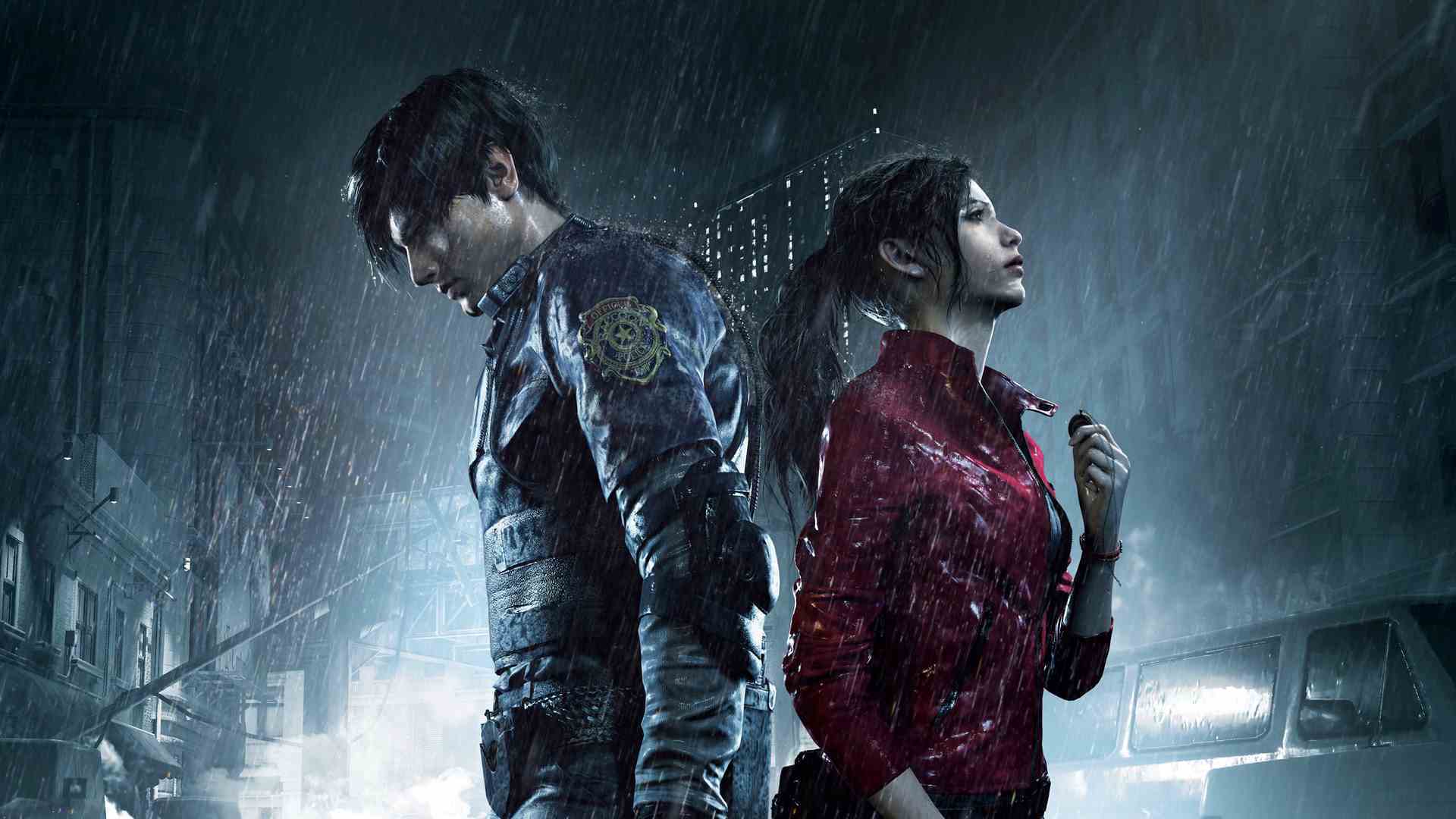 Resident Evil 2 - Leon ve Claire yağmurda