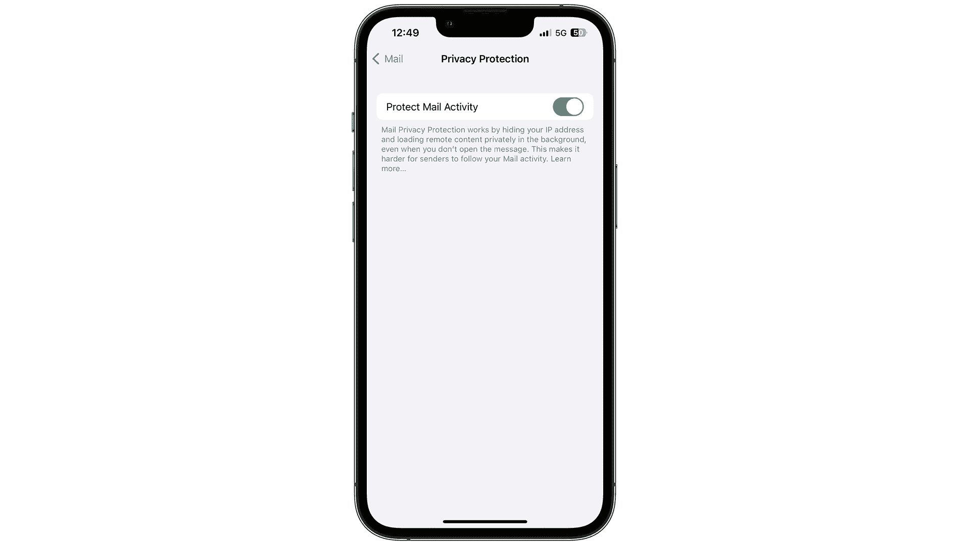 iOS 16 Posta Gizlilik Koruması