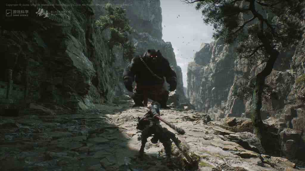 Resim, ayı düşmanı Black Myth Wukong'un çıkış tarihini gösteriyor