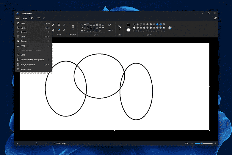 Karanlık bir temayla Yeniden Tasarlanan Paint, Windows 11'in herhangi bir sürümünde zaten mevcuttur, ancak Microsoft'un bununla hiçbir ilgisi yoktur.
