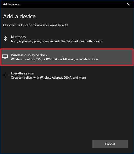 Windows 10 kablosuz ikincil ekranı bağlayın