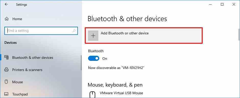 Bluetooth ve diğer cihaz seçeneği ekle