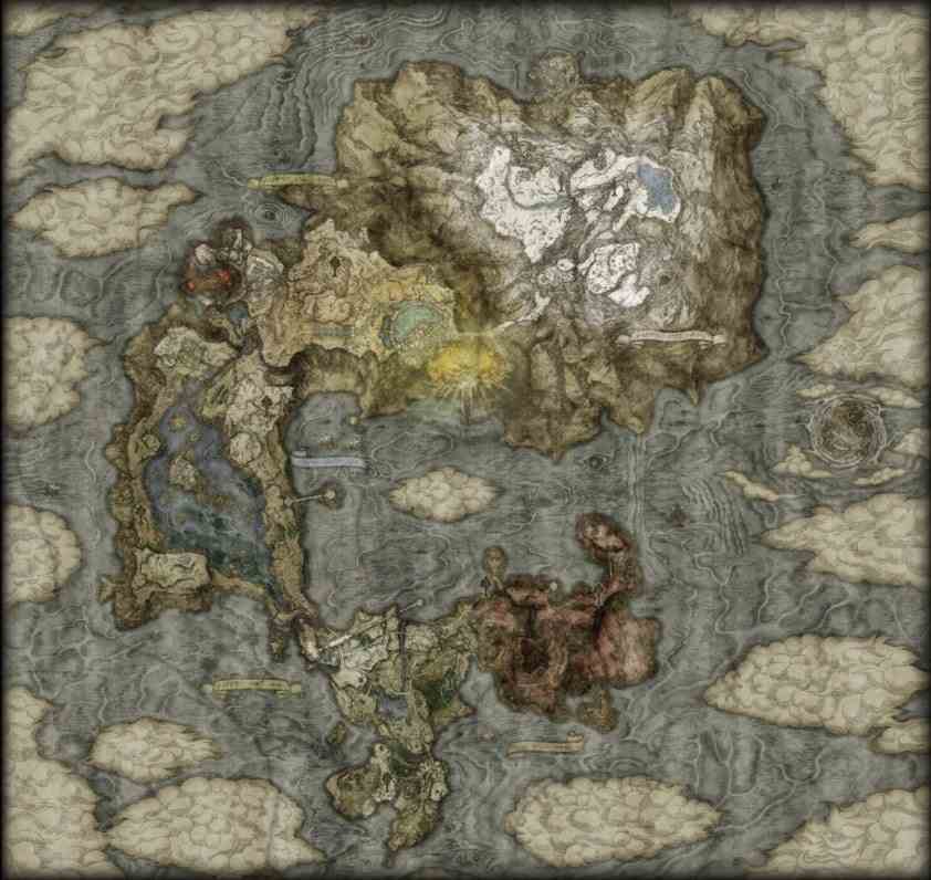 Elden Ring'in tam haritası