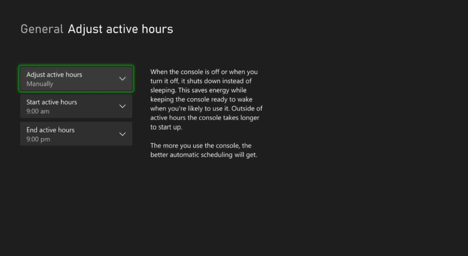 Xbox Konsolunda Etkin Saatler
