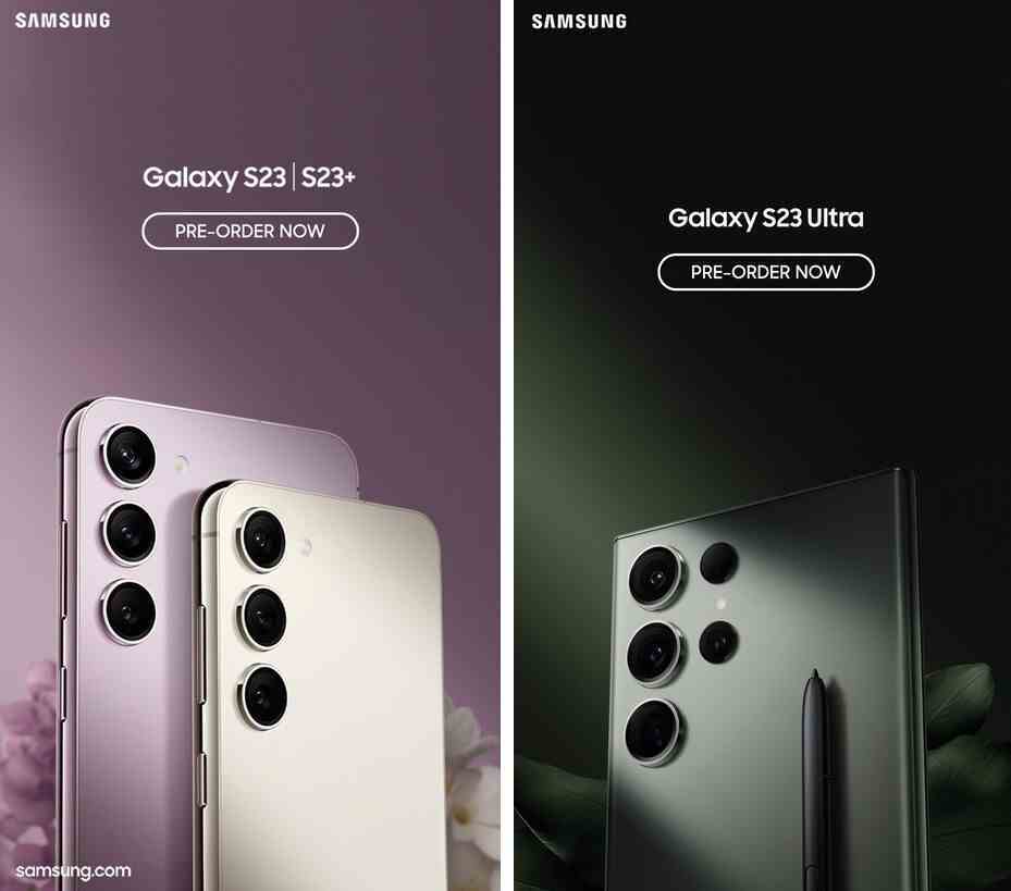 Galaxy S23 serisi için ön siparişler 1 Şubat 13:00 EST'de başlayacak - Samsung Galaxy S23 serisi ön sipariş posterleri sızdırıyor