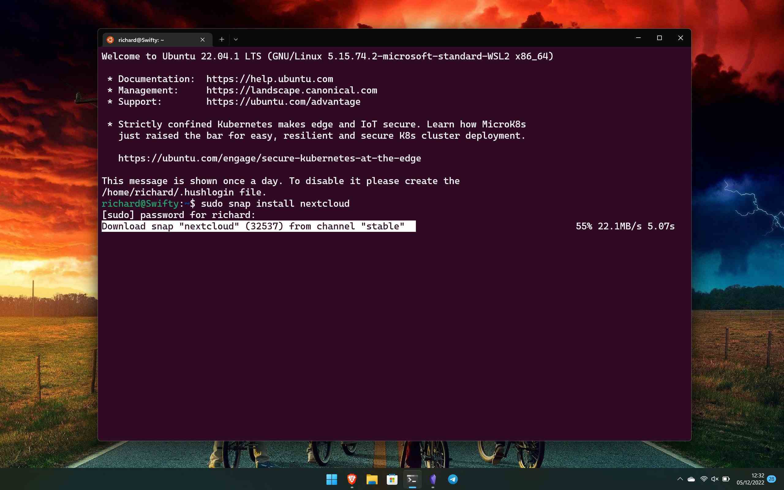 WSL'de Ubuntu'ya hızlı kurulum