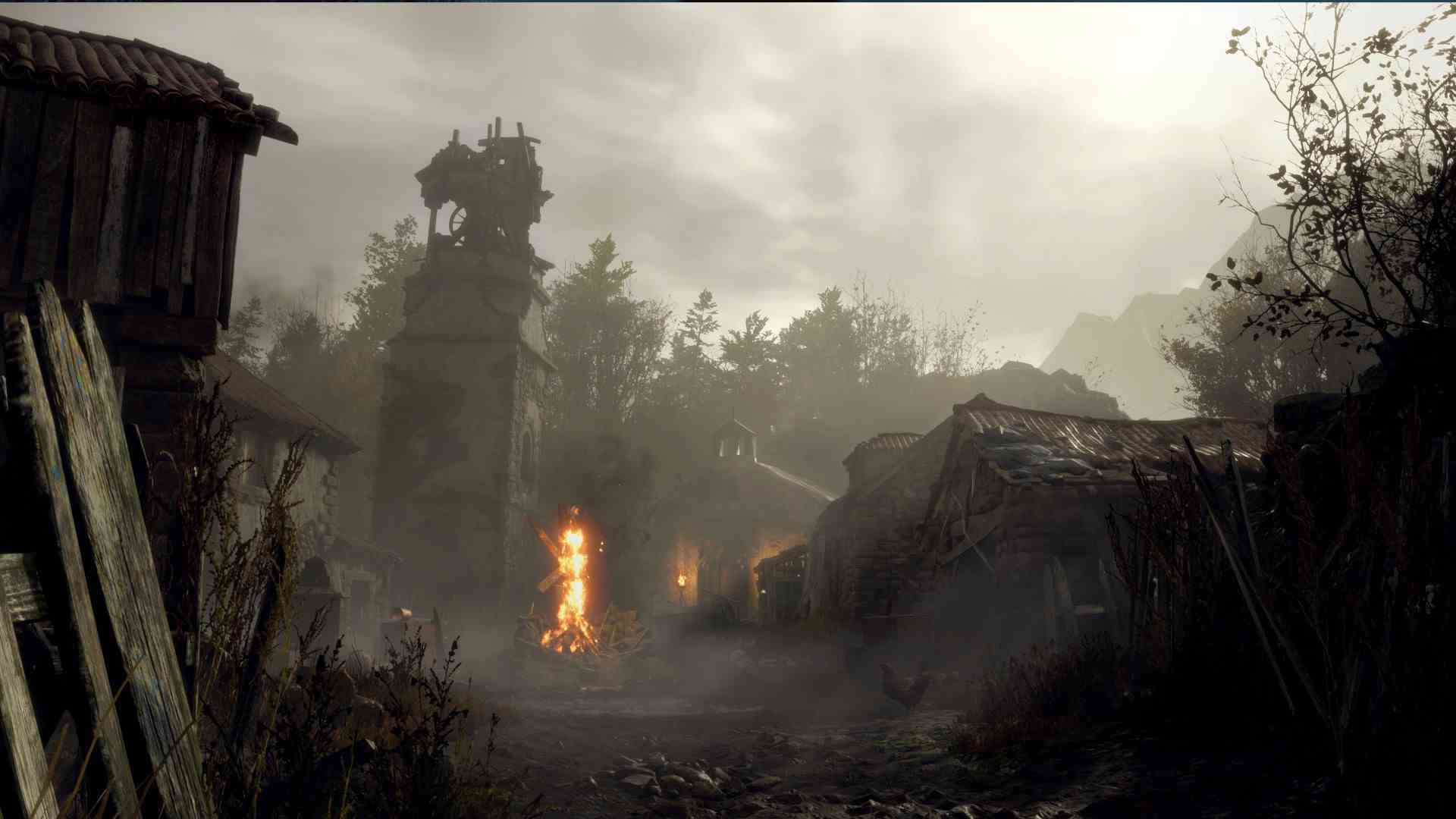 Resident Evil 4 versiyonundaki İspanyol köyünün bir fotoğrafı