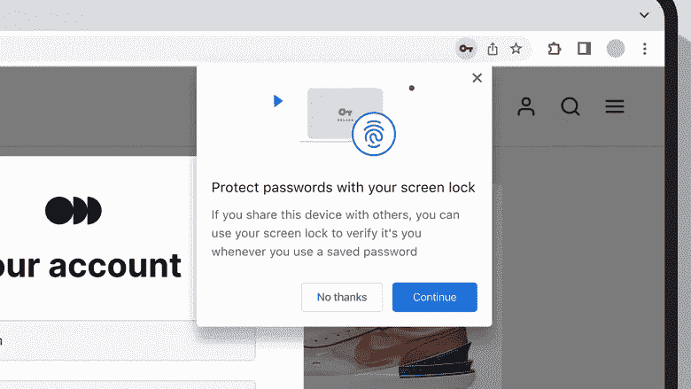 Kilit altında: Google Chrome, şifre yöneticisine erişmek için biyometri isteyecektir