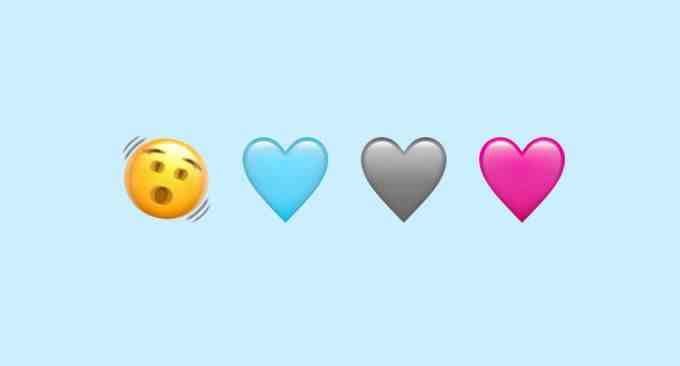 iOS 16.4 yeni emojiler, sallanan kafa, mavi kalp, gri kalp ve pembe kalp