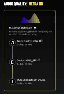 Tam ses yolunu gösteren Android için Amazon Müzik uygulaması.