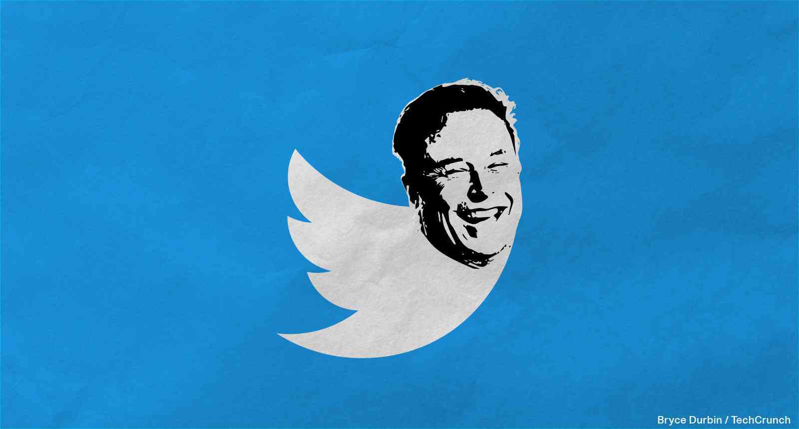 Elon Musk'ın kafası ile Twitter kuş logosu