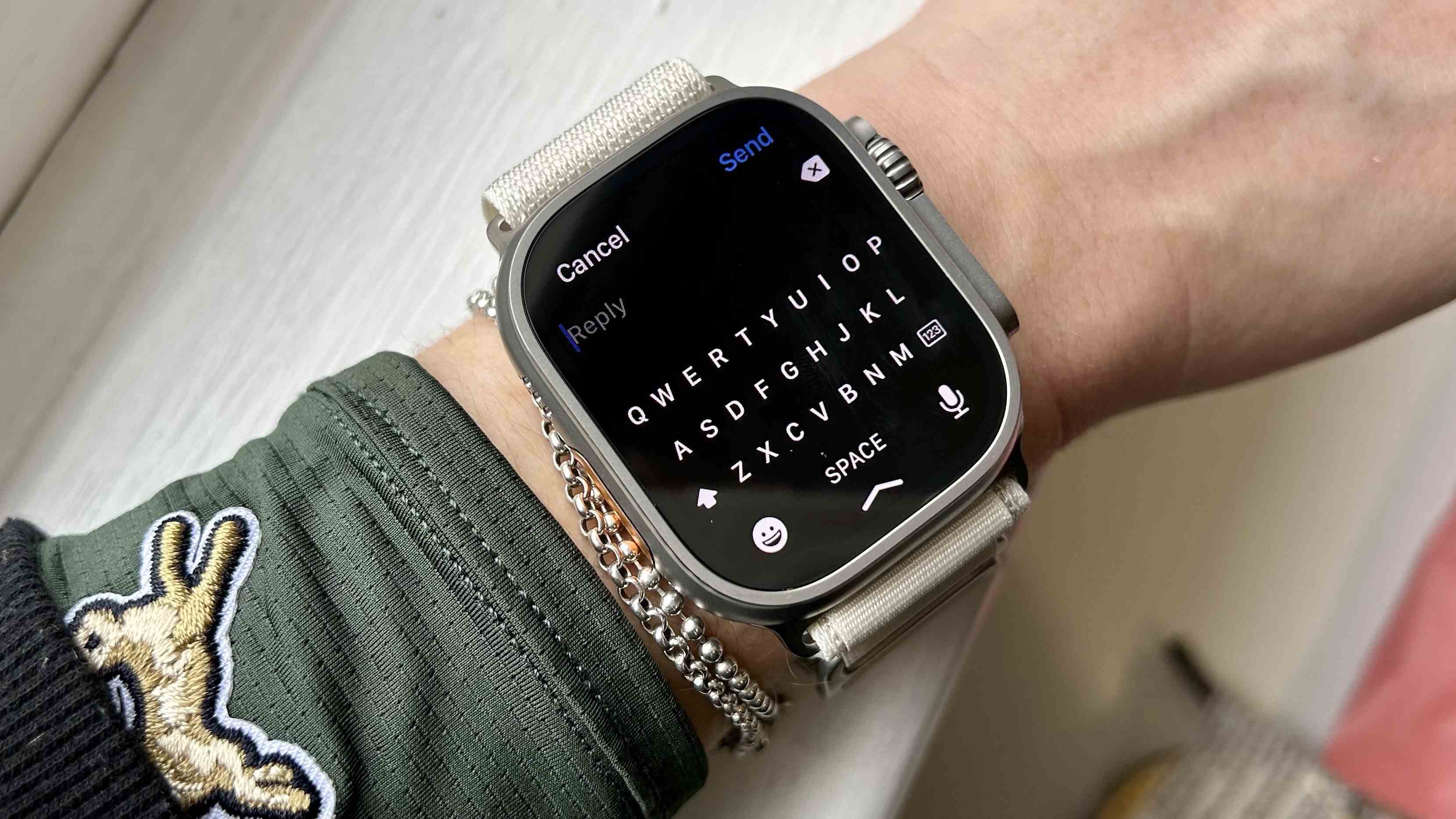 Apple Watch Ultra'daki klavye