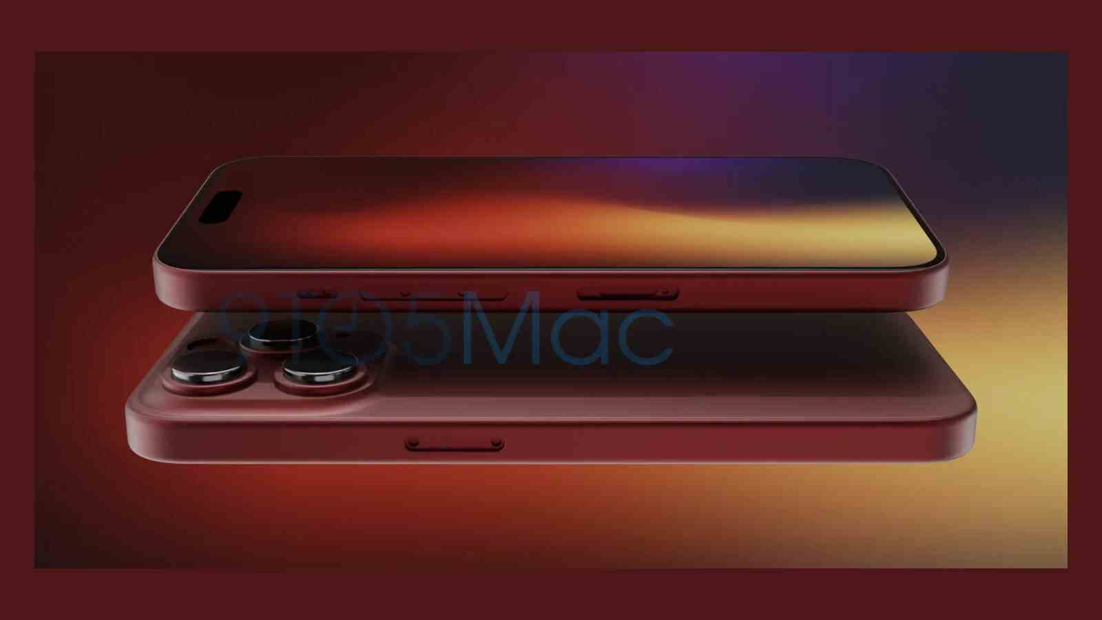 Kırmızı iPhone 15 Pro böyle görünebilir - iPhone 15 Pro yeni bir görkemli gölgede gelebilir;  iPhone 15 için planlanan eğlenceli tonlar