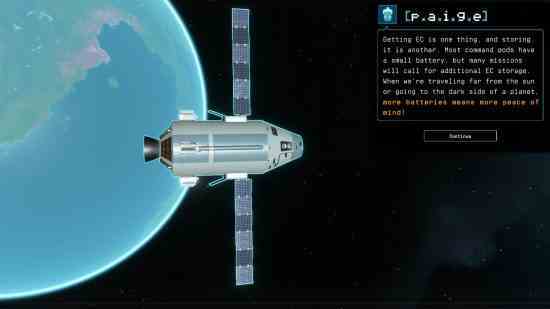 Kerbal Space Program 2 erken erişim incelemesi: Siyah bir arka plan üzerinde bir roket yörüngesini gösteren bir eğitim ekranı