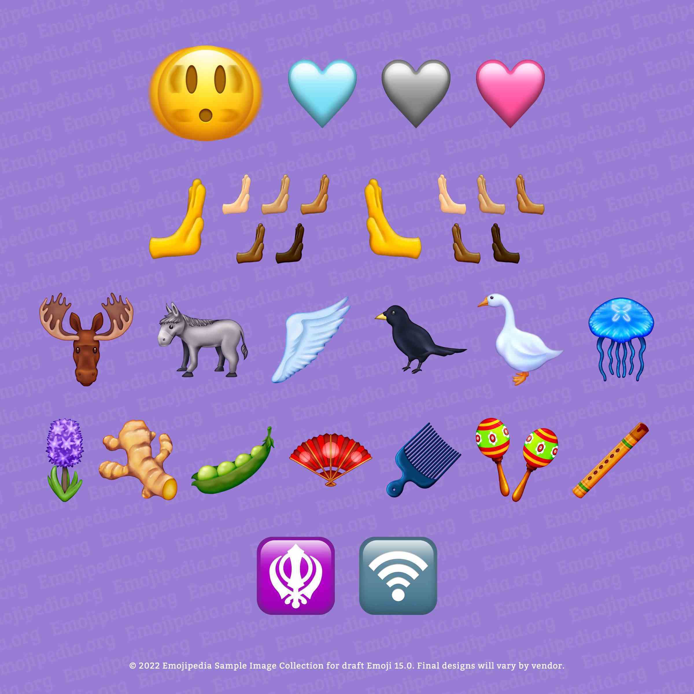Unicode 15.0'daki yeni emoji.