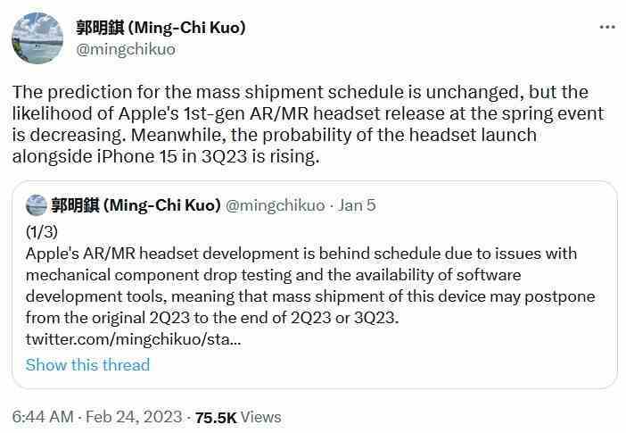 Kuo, Reality Pro'nun iPhone 15 serisiyle birlikte piyasaya sürülebileceğini tweetliyor - Apple'ın en son ve en havalı ürünü iPhone 15 serisi ile aynı anda piyasaya sürülebilir