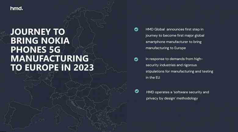 Avrupa pazarı için Avrupa akıllı telefonları.  Nokia cihazları Avrupa'da üretilecek