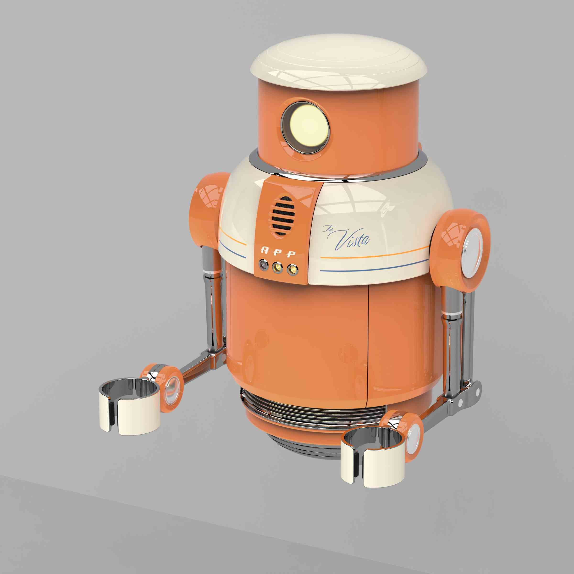 Hello Tomorrow dizisinden bir robotun ilk konsept çizimi.
