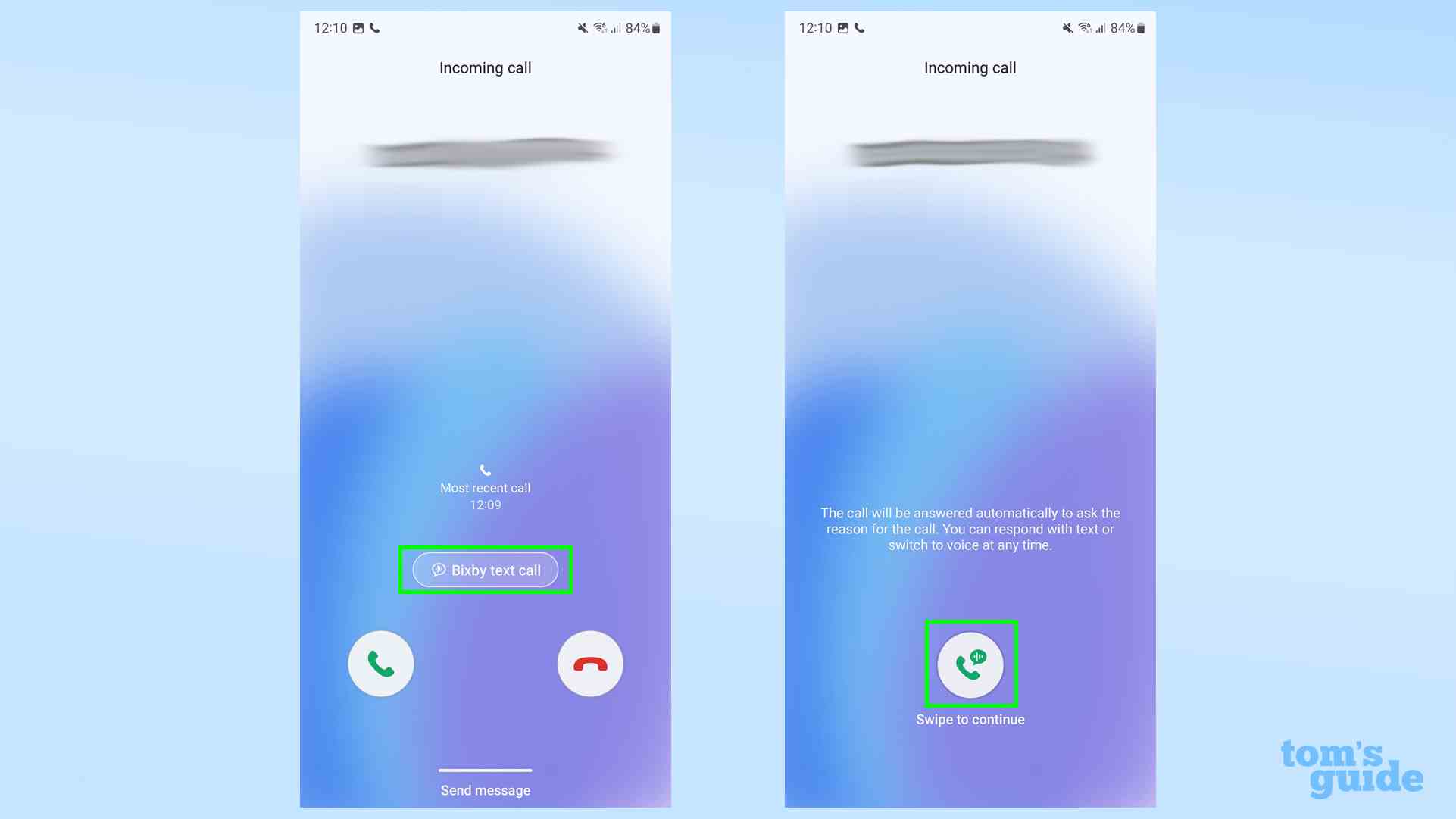 Bir Bixby Metin Aramasının nasıl etkinleştirileceğini gösteren bir Samsung Galaxy S23'ten iki ekran görüntüsü