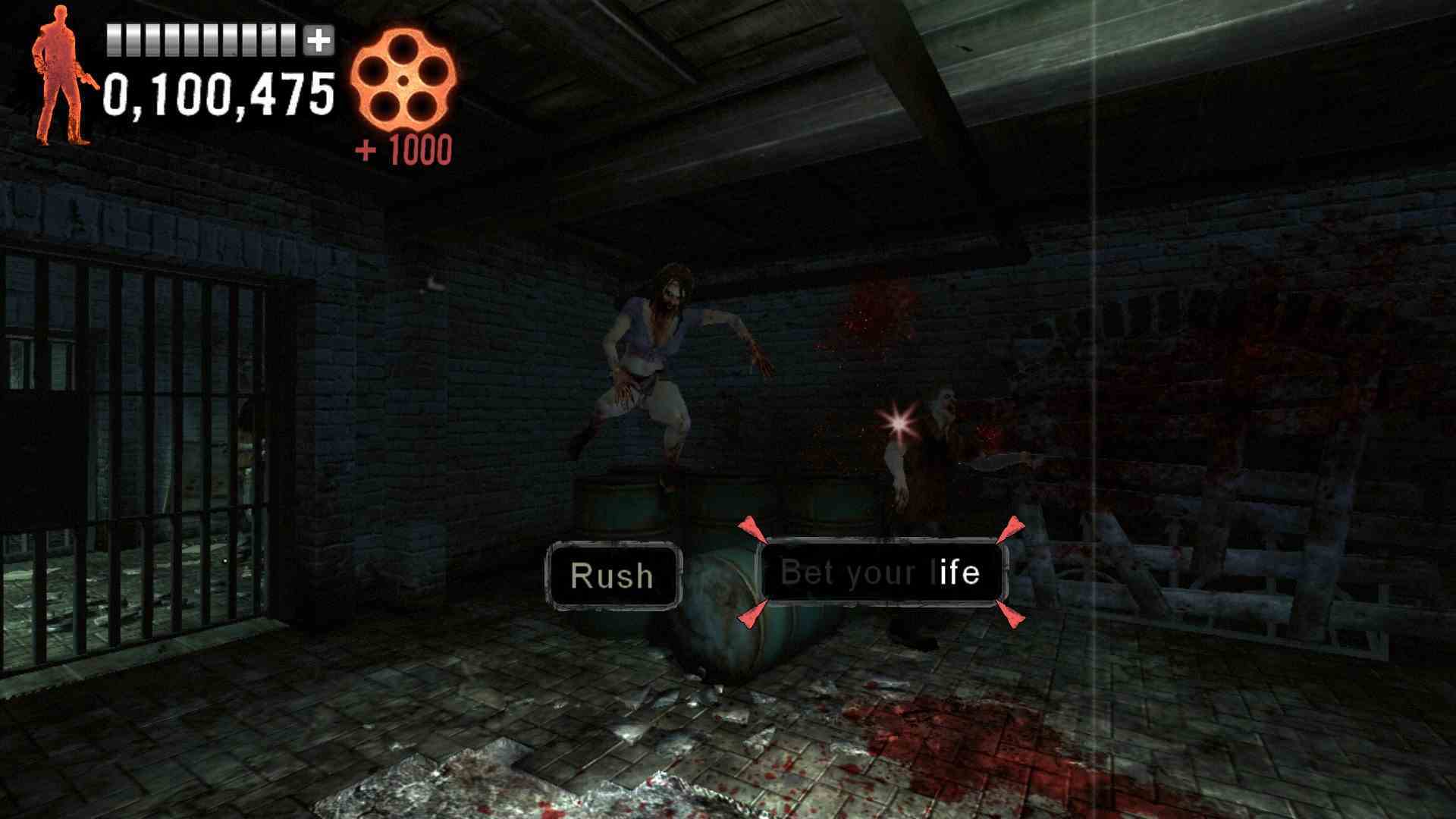 En iyi eğitici oyunlar: The Typing of the Dead: Overkill.  Resim, zombileri öldürmek için bir kelime yazan bir oyuncuyu gösteriyor.