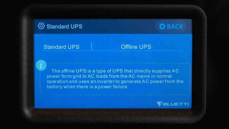 Bluetti standart UPS modu