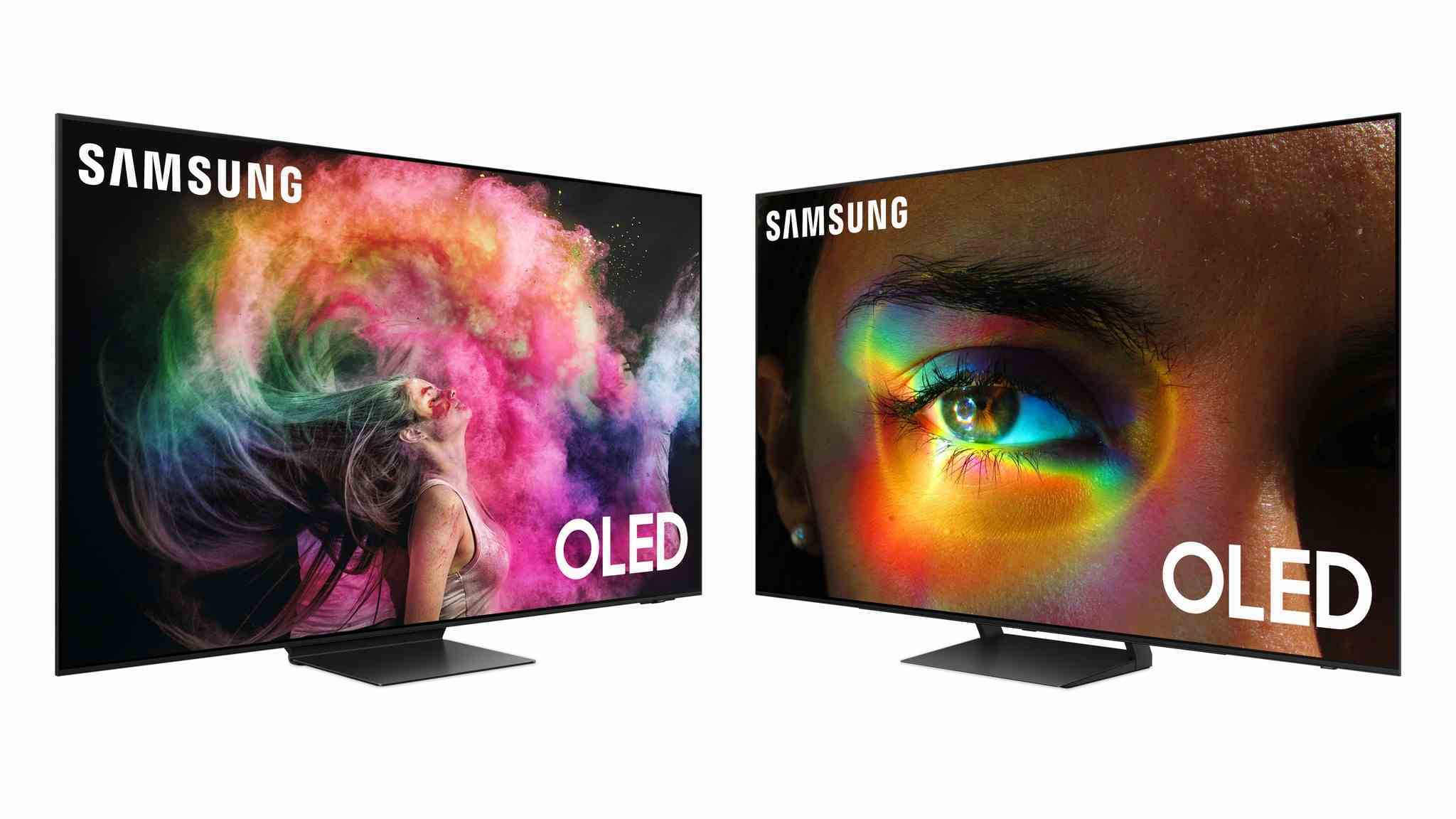 Beyaz arka plana karşı Samsung 2023 OLED TV'ler