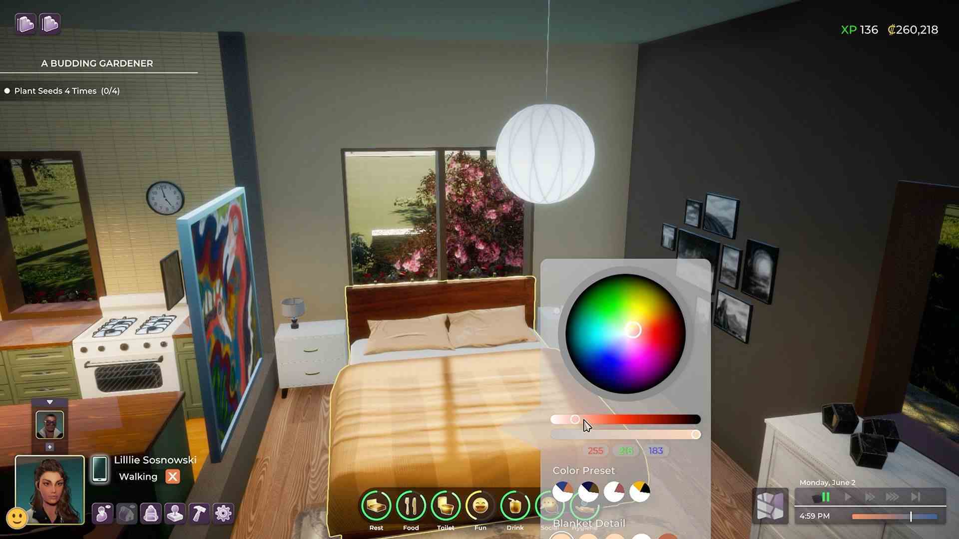 Life by You çıkış tarihi: Paradox'un yatak odası mobilyalarını özelleştirmek için bir renk çarkı içeren yakında çıkacak olan yaşam simülasyon oyunu Life by You'da bekleyebileceğimiz tasarım araçları.