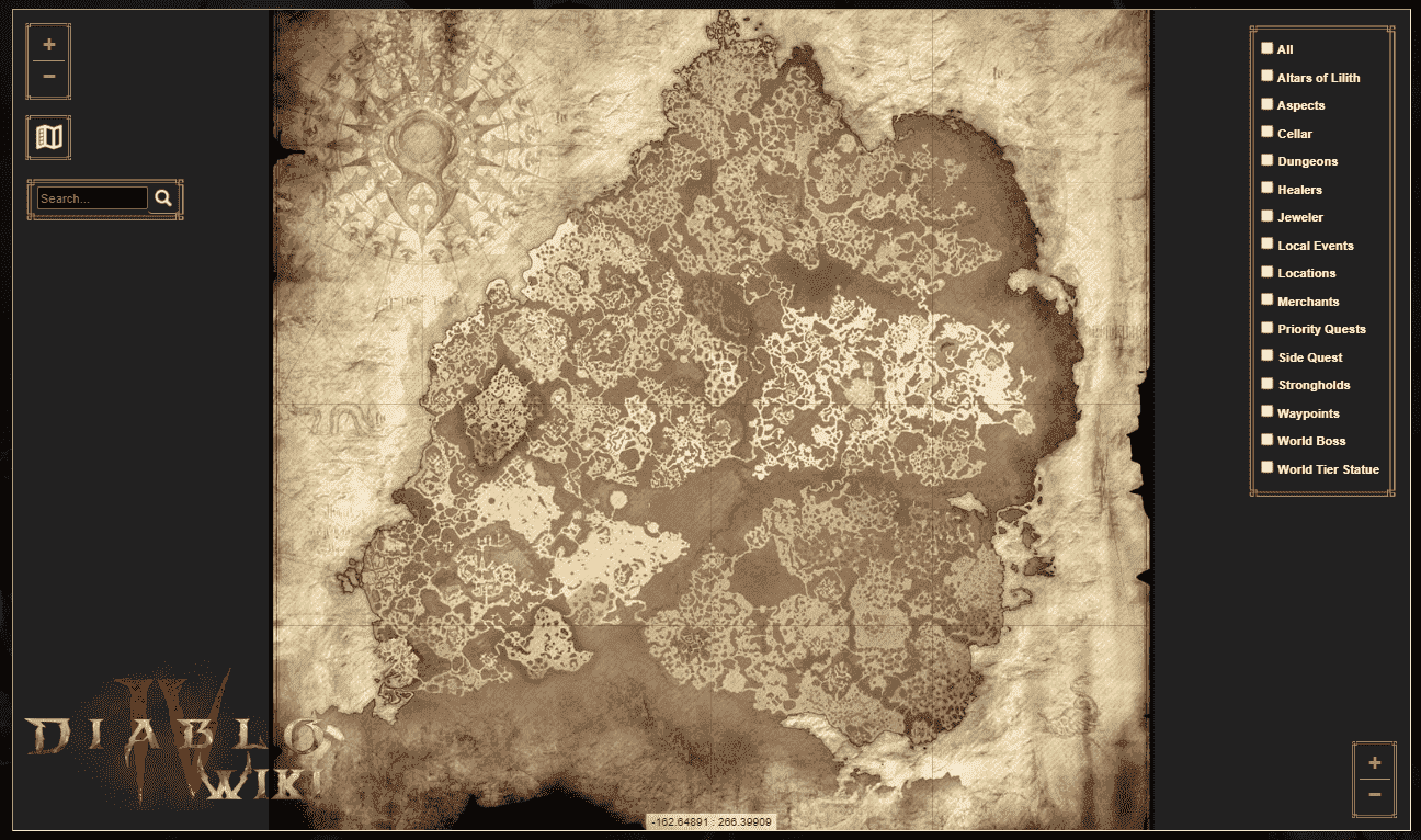 Diablo 4 Etkileşimli Haritası