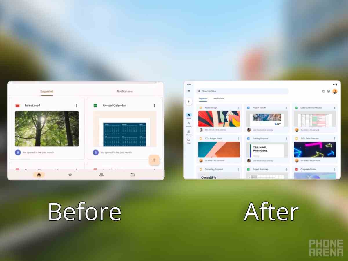 Android tabletlerde Drive'ın iki sürümü arasında hızlı bir karşılaştırma.  - Drive for Tablets, yeni bir kat boya elde etmek için en son uygulamadır