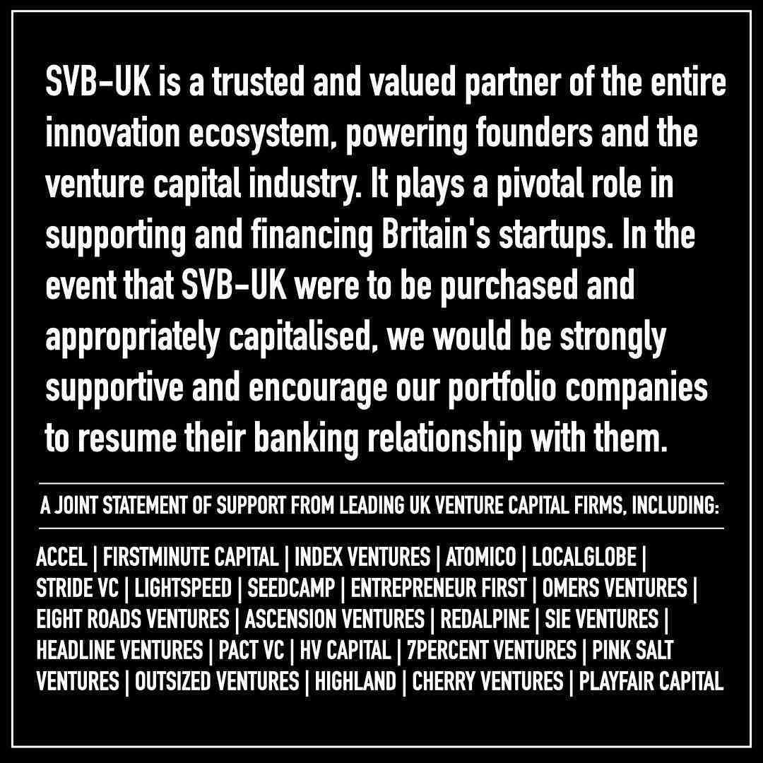 İngiliz yatırımcılardan SVB-UK'nin kapatılmasına ilişkin ortak açıklama
