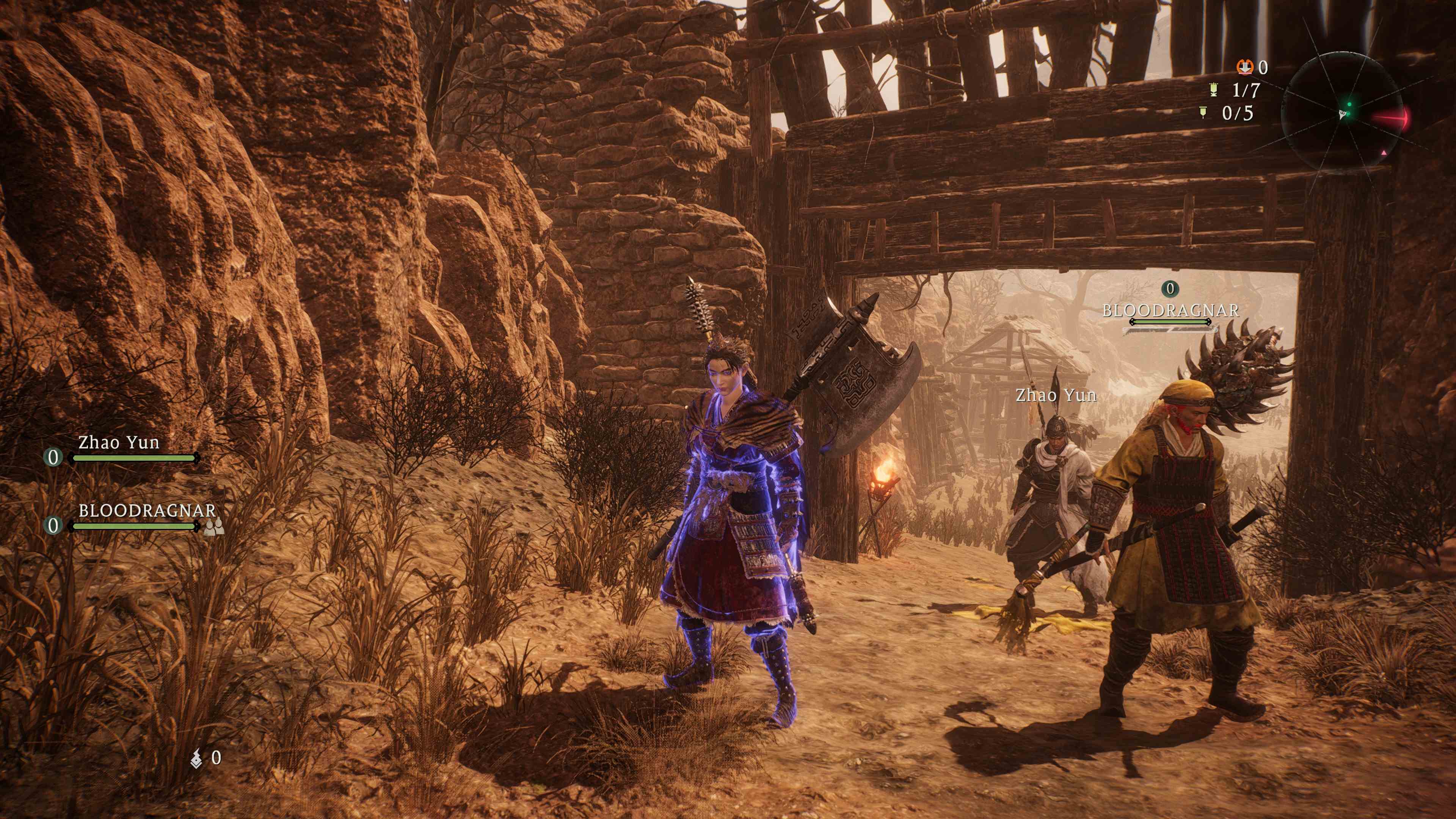 Wo Long: Fallen Dynasty Recruit talebine yanıt veren oyuncunun oyun içi ekran görüntüsü.