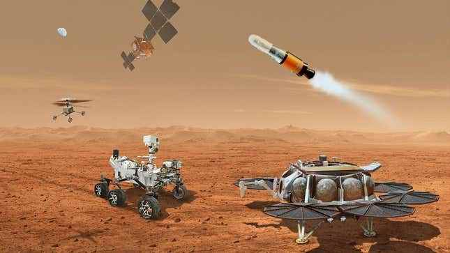 Mars Sample Return görevinin bir örneği.
