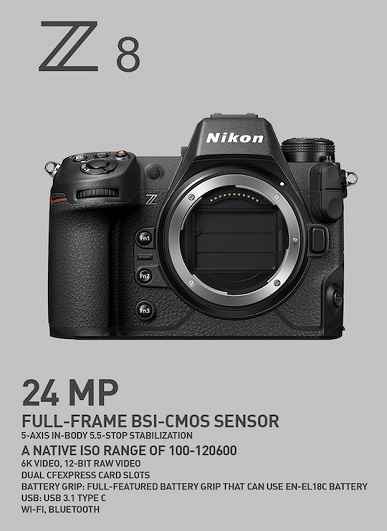 61 MP ve 6K video kaydı.  Nikon Z8x ve Nikon Z8 tam çerçeve aynasız fotoğraf makineleri ortaya çıktı