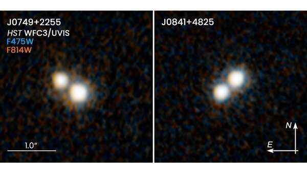 İkili bir kuasar, bir galaksi birleşmesi içindeki çarpışma rotasındaki iki süper kütleli kara deliğe ışık tutuyor