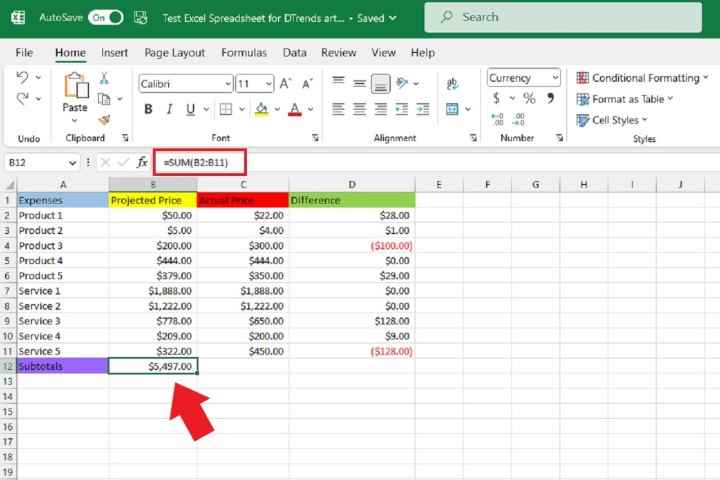 ChatGPT formülünü kullanarak Excel elektronik tablosuna ilk ekleme.
