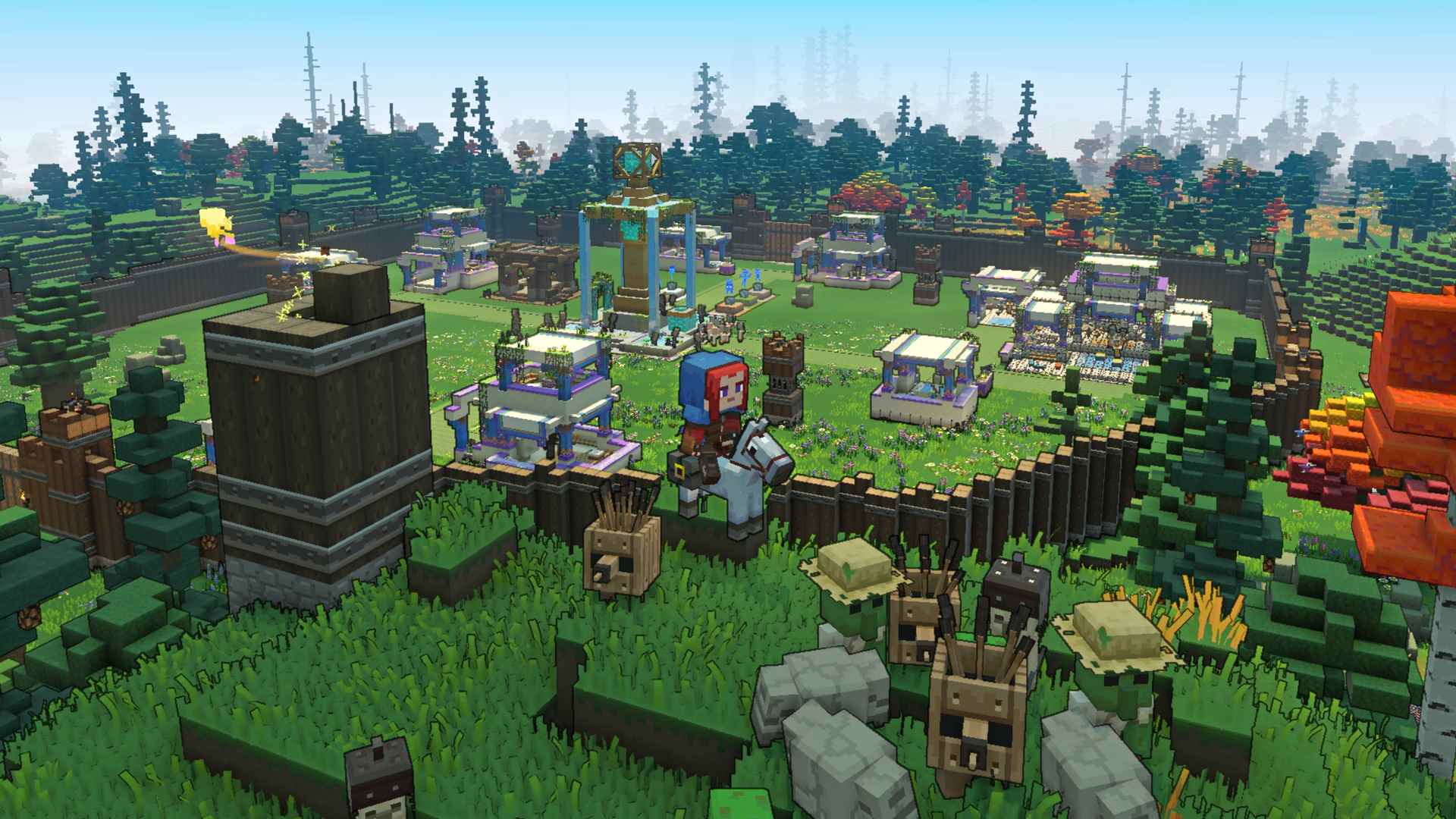 Xbox Developer_Direct şovundan Minecraft Legends'ın ekran görüntüsü.