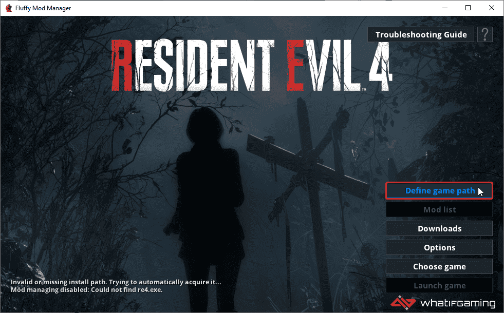 Resident Evil 4 Remake için oyun yolunu tanımlayın