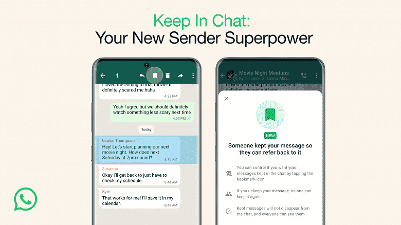WhatsApp artık bir sohbette kaybolan mesajları kaydetmenize izin veriyor