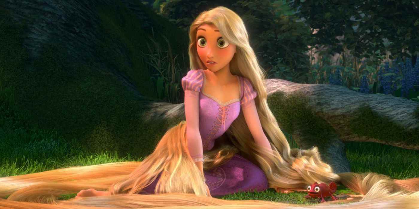 Pascal ile yerde Rapunzel