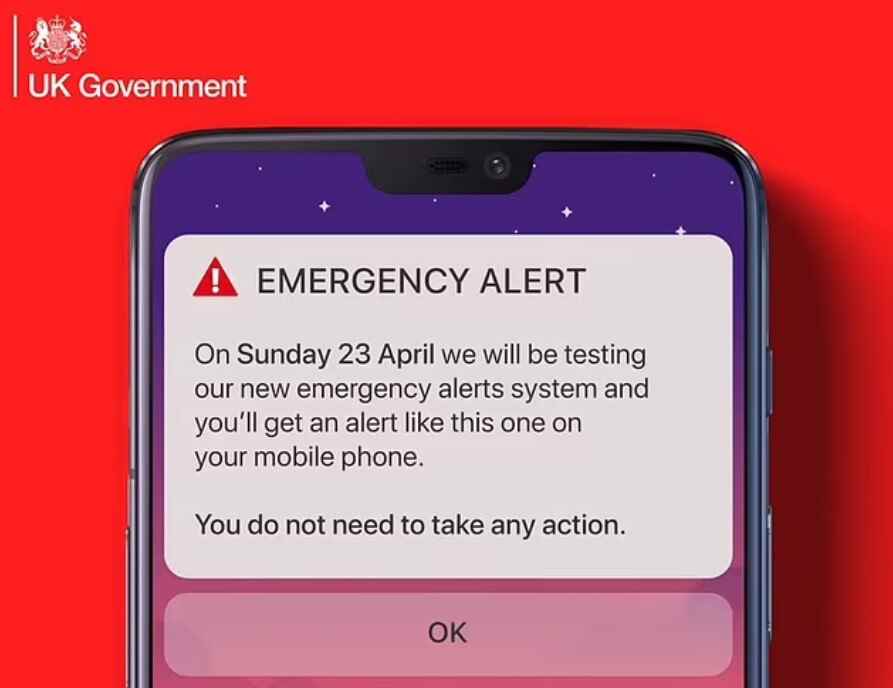 Birleşik Krallık hükümeti akıllı telefon kullanıcılarını 23 Nisan hakkında uyarıyor - Bir ülkedeki akıllı telefonlar yarın bir testin parçası olarak dünyayı sarsan yüksek sesli bir alarm verecek