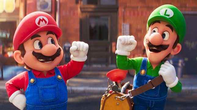 Super Mario Bros. Filminde Mario ve Luigi. 