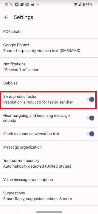 Resimleri daha hızlı gönder özelliği artık RCS kullanıcıları için kullanıma sunuluyor - Google, "Fotoğrafları daha hızlı gönder"  RCS mesajlaşma seçeneği
